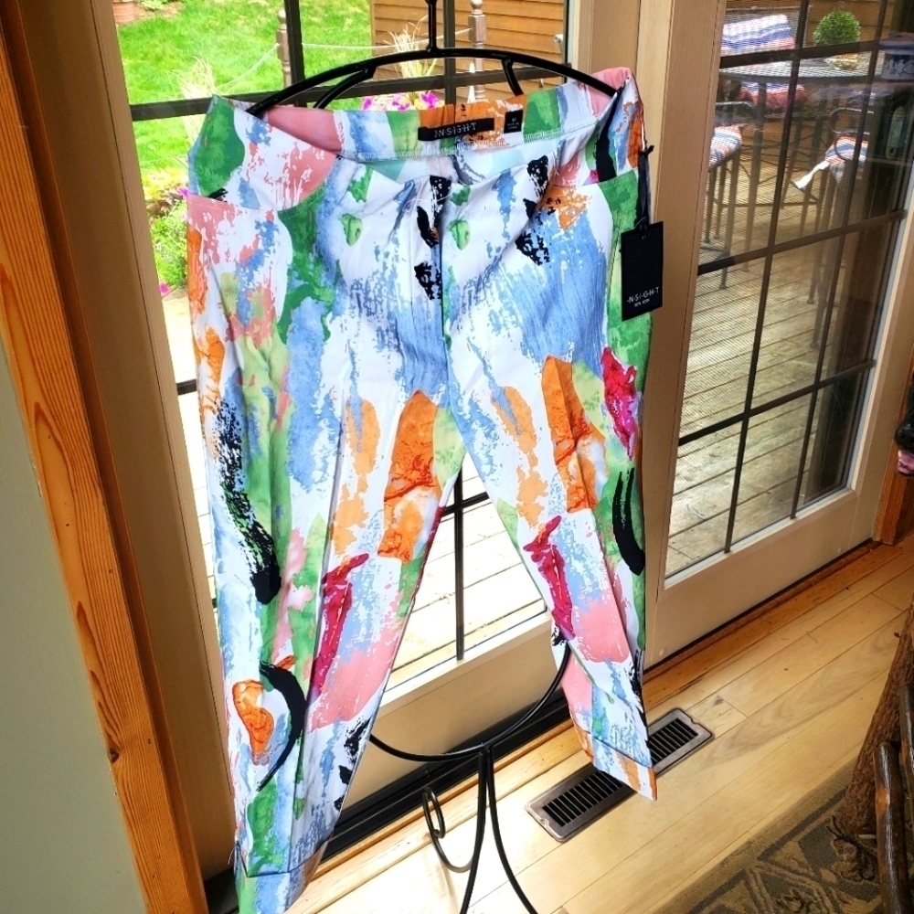 INSIGHT New York Multicolored Color Splash‎ Sz. 10 Pants